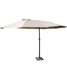 Load image into Gallery viewer, Gymax Patio Outdoor 15' Umbrella Market Umbrella Double-Sided with Crank