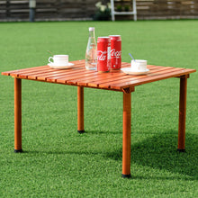 Load image into Gallery viewer, Gymax Folding Wood Roll Up Table Camping Picnic Outdoor