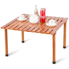 Load image into Gallery viewer, Gymax Folding Wood Roll Up Table Camping Picnic Outdoor