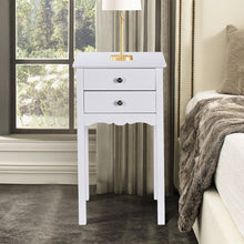 Load image into Gallery viewer, Gymax Side Table End Accent Table Night Stand W/ 2 Drawers Furniture White