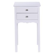 Load image into Gallery viewer, Gymax Side Table End Accent Table Night Stand W/ 2 Drawers Furniture White