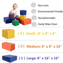 Load image into Gallery viewer, Gymax 7-Piece Set PU Foam Big Building Blocks Colorful Soft Blocks Play Set For Kids