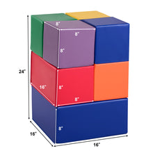 Load image into Gallery viewer, Gymax 7-Piece Set PU Foam Big Building Blocks Colorful Soft Blocks Play Set For Kids