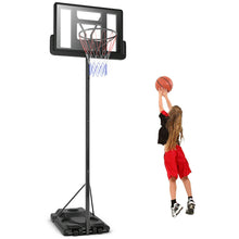 Load image into Gallery viewer, Gymax Height Adjustable Portable Basketball Hoop System Shatterproof Backboard Wheels