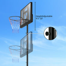 Load image into Gallery viewer, Gymax Height Adjustable Portable Basketball Hoop System Shatterproof Backboard Wheels