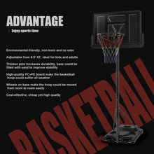 Load image into Gallery viewer, Gymax Height Adjustable Portable Basketball Hoop System Shatterproof Backboard Wheels