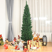 Load image into Gallery viewer, Gymax 6' PVC Artificial Christmas Tree Holiday Decor Slim Pencil Tree Metal Stand
