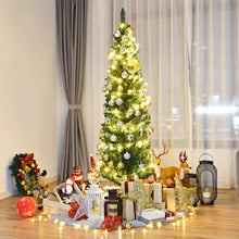 Load image into Gallery viewer, Gymax 6' PVC Artificial Christmas Tree Holiday Decor Slim Pencil Tree Metal Stand