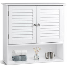 Load image into Gallery viewer, Gymax Bathroom Wall Storage Cabinet Double Doors Shelves Kitchen Medicine Organizer