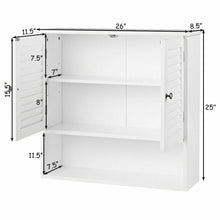 Load image into Gallery viewer, Gymax Bathroom Wall Storage Cabinet Double Doors Shelves Kitchen Medicine Organizer