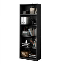 Load image into Gallery viewer, Gymax 5-shelf Bookcase Storage Display Large Adjustabe Open Storage Space Black