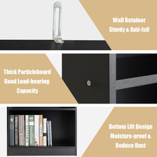 Load image into Gallery viewer, Gymax 5-shelf Bookcase Storage Display Large Adjustabe Open Storage Space Black