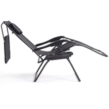 Load image into Gallery viewer, Gymax Folding Recliner Zero Gravity Lounge Chair W/ Shade Canopy Cup Holder Black