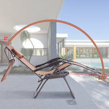 Load image into Gallery viewer, Gymax Folding Recliner Zero Gravity Lounge Chair W/ Shade Canopy Cup Holder Brown