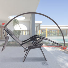 Load image into Gallery viewer, Gymax Folding Recliner Zero Gravity Lounge Chair W/ Shade Canopy Cup Holder Gray