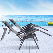 Load image into Gallery viewer, Gymax Folding Recliner Zero Gravity Lounge Chair W/ Shade Canopy Cup Holder Gray