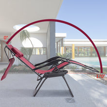 Load image into Gallery viewer, Gymax Folding Recliner Zero Gravity Lounge Chair W/ Shade Canopy Cup Holder Wine