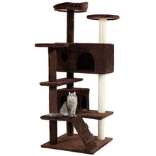Load image into Gallery viewer, Gymax 52'' Cat Tree Kitten Tower with Scratching Post and Ladder Condo Play House