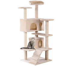 Load image into Gallery viewer, Gymax 52'' Cat Tree Kitten Tower with Scratching Post and Ladder Condo Play House