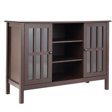 Load image into Gallery viewer, Gymax Wood TV Stand Entertainment Media Center Console for TV up to 50'' Brown