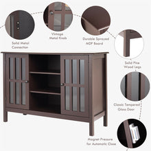 Load image into Gallery viewer, Gymax Wood TV Stand Entertainment Media Center Console for TV up to 50'' Brown