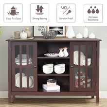 Load image into Gallery viewer, Gymax Wood TV Stand Entertainment Media Center Console for TV up to 50'' Brown