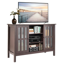 Load image into Gallery viewer, Gymax Wood TV Stand Entertainment Media Center Console for TV up to 50'' Brown