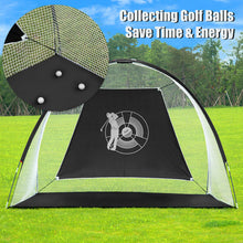 Load image into Gallery viewer, Gymax Portable 10' Golf Practice Set Golf Hitting Net Cage w Target Bag Ball Grass Mat