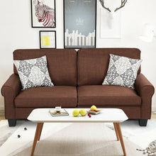 Load image into Gallery viewer, Gymax Sofa Couch Loveseat Fabric Upholstered Curved Armrest Home Living Room Furniture