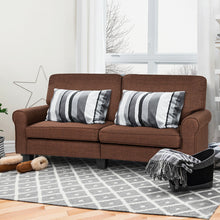 Load image into Gallery viewer, Gymax Sofa Couch Loveseat Fabric Upholstered Curved Armrest Home Living Room Furniture