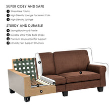 Load image into Gallery viewer, Gymax Sofa Couch Loveseat Fabric Upholstered Curved Armrest Home Living Room Furniture