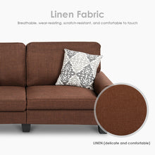 Load image into Gallery viewer, Gymax Sofa Couch Loveseat Fabric Upholstered Curved Armrest Home Living Room Furniture