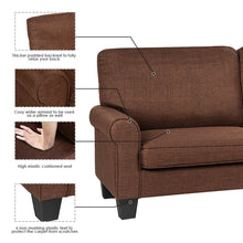 Load image into Gallery viewer, Gymax Sofa Couch Loveseat Fabric Upholstered Curved Armrest Home Living Room Furniture