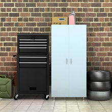 Load image into Gallery viewer, Gymax 2 in 1 Black Rolling Cabinet Storage Chest Box Garage Toolbox Organizer w/ 6 Drawers