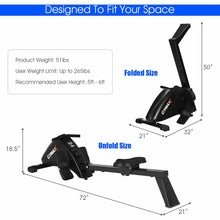 Load image into Gallery viewer, Gymax Foldable Magnetic Rowing Machine Rower w/ 10-Level Tension Resistance System