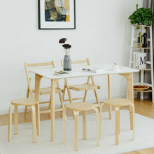 Load image into Gallery viewer, Gymax Set of 4 18'' Stacking Stool Round Dining Chair Backless Wood Home Decor