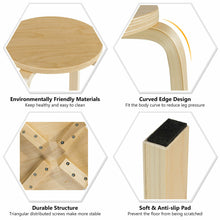 Load image into Gallery viewer, Gymax Set of 4 18'' Stacking Stool Round Dining Chair Backless Wood Home Decor