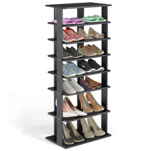 Load image into Gallery viewer, Gymax 7-Tier Dual Shoe Rack Practical Free Standing Shelves Storage Shelves Concise