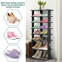 Load image into Gallery viewer, Gymax 7-Tier Dual Shoe Rack Practical Free Standing Shelves Storage Shelves Concise