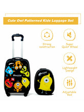 Load image into Gallery viewer, Gymax 2PC Kids Luggage Set Backpack & Rolling Suitcase for School Travel ABS