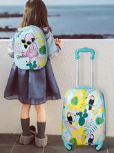 Load image into Gallery viewer, Gymax 2PC Kids Luggage Set Backpack & Rolling Suitcase Travel ABS Flamingos