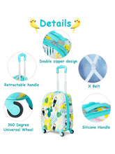Load image into Gallery viewer, Gymax 2PC Kids Luggage Set Backpack & Rolling Suitcase Travel ABS Flamingos