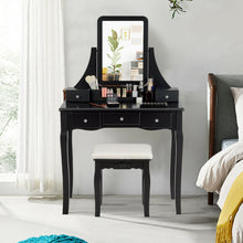 Load image into Gallery viewer, Gymax Vanity Set W/Mirror Drawers & Removable Storage Box Makeup Dressing Table
