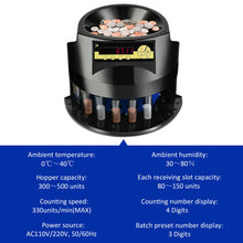 Load image into Gallery viewer, Gymax Electric Auto Coin Sorter Dispenser Counting Batching w/Coin Tubes & LED Display