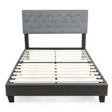 Load image into Gallery viewer, Gymax Full Size Upholstered Panel Bed W/Linen Panel Headboard Upholstered Wooden Bed