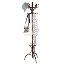 Load image into Gallery viewer, Gymax Wood Coat Rack Hat Stand Tree Clothes Hanger Umbrella Holder W/12 Rotating Hook