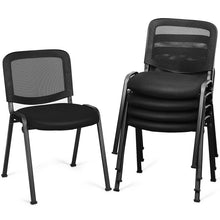 Load image into Gallery viewer, Gymax Set of 5 Conference Chair Mesh Back Office Waiting Room Guest Reception Black
