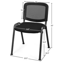 Load image into Gallery viewer, Gymax Set of 5 Conference Chair Mesh Back Office Waiting Room Guest Reception Black