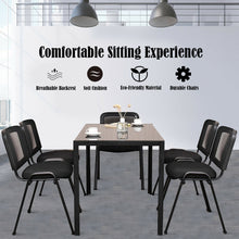 Load image into Gallery viewer, Gymax Set of 5 Conference Chair Mesh Back Office Waiting Room Guest Reception Black