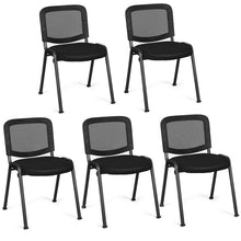 Load image into Gallery viewer, Gymax Set of 5 Conference Chair Mesh Back Office Waiting Room Guest Reception Black
